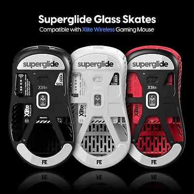 Superglide Glass Mouse Feet Skates For Pulsar Gaming Gears Xlite V1 V2  & V3 • $20.25