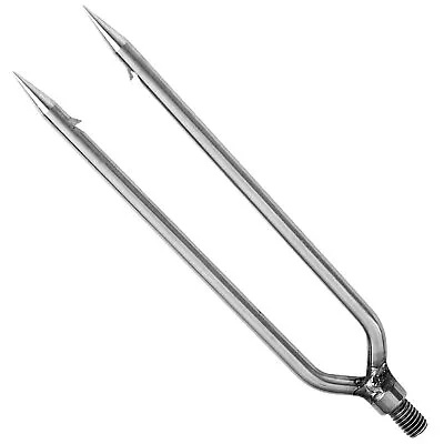 Fish Spear Frog Spear Fishing Harpoon Barbed Stainless Steel 2 Prong Tine Fis... • $11.72