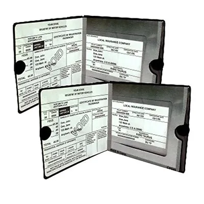 ESSENTIAL Car Auto Insurance Registration BLACK Document Wallet Holders 2 Pac • $8.06