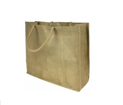 100% Natural Jute Bag Hessian Large Strong Jumbo Luxury Plain Shopping Pack Of 1 • £5.99