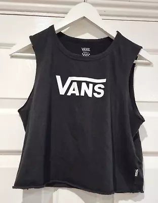 Vans Womens Flying V Muscle Tank Top In Black - Size: Small • £5