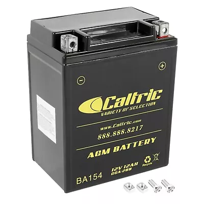 Caltric AGM Battery For Kawasaki KL650A KL650B KE650E KLR650 1987-2018 • $48.50