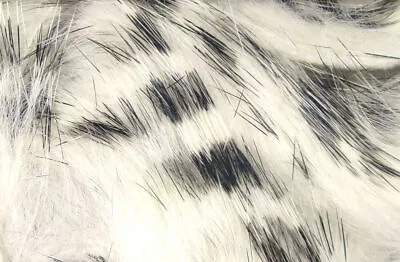 Hareline Black Barred Rabbit Strips White • $6.95