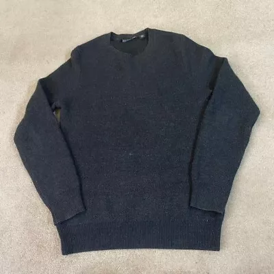 Country Road Jumper Mens Small S Black Knit Sweater Pullover Wool Lightweight • $26.91