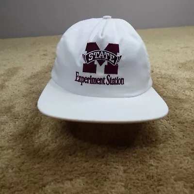 Mississippi State Bulldogs Hat Cap Strap Back White College Football Mens • $15.50