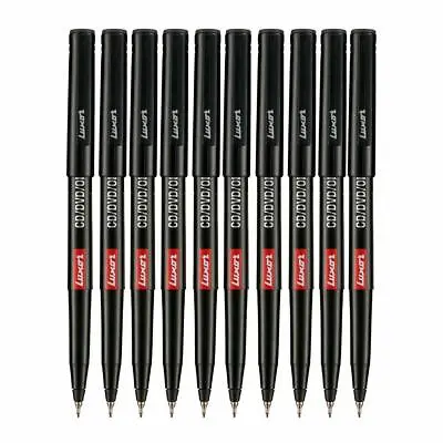 10 Extra Fine Tip Permanent Marker Pen Black CD / DVD/OHP Marker Water Proof Ink • £9.48