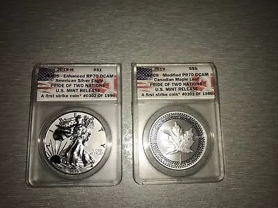 2019 Pride Of Two Nations Silver Eagle/mapleleaf  • $53.50