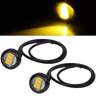 Set/2  9w 6000k 18mm Amber Eagle Eye Grille Tail Side Turn Signal Led Light • $8.35