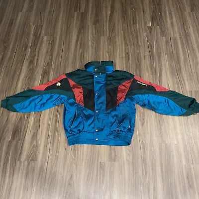 $99.99 • Buy VTG Descente Zip Up & Button Up Multicolor Jacket Men Size XL