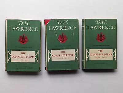 D.H. Lawrence The Complete Poems 3 Volume Set Phoenix Edition 1957 • $29.95