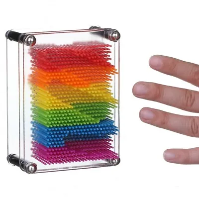 Rainbow Pin Art 3D Image Maker Fun Gadget Office Secret Santa Stocking Filler • £11.99