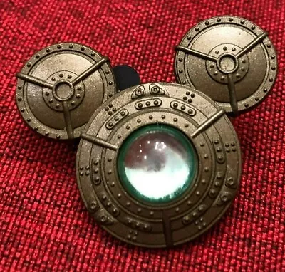 Disney Pin 94192 Mickey Mouse Icon Steampunk Green Jewel Stone Bronze Sculpted • $14.99