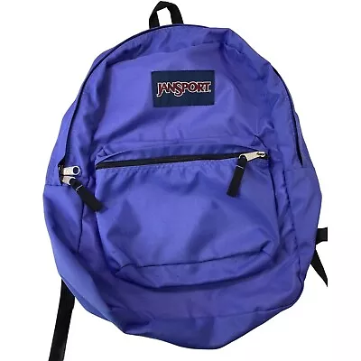 Jansport Superbreak Purple Backpack Violet Bookbag Padded Pockets Logo School • £17.09