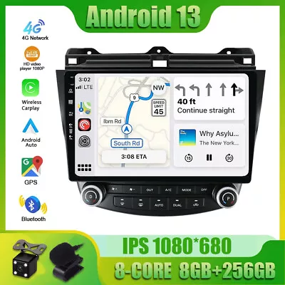 Android 13 Car Stereo Radio Gps Navi Carplay For Honda Accord 2003-2007 Dab 256g • $469.99