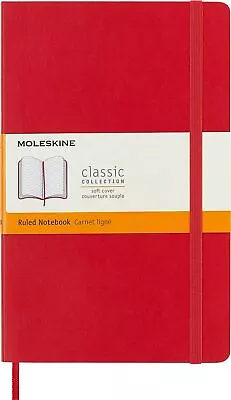 Moleskine Classic Notebook Soft Cover Large (5  X 8.25 ) Scarlet Red 192 Pages • $17.05