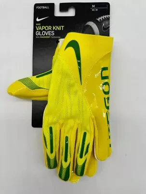 Nike Vapor Knit Gloves Men's Size Medium Oregon Ducks Receiver Gloves DX5335-715 • $149.99