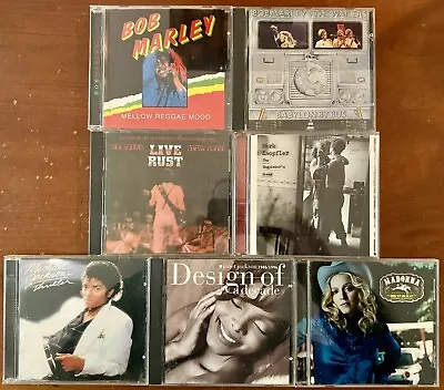 7 Cd Lot: Bob Marley Neil Young Mark Knopfler Michael Jackson Janet Madonna • $4.95