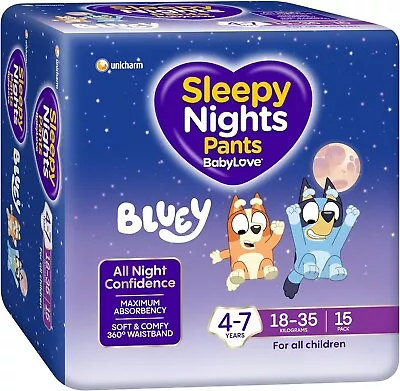 BabyLove SleepyNights Pants 4-7 Years (18-35kg) | 60 Pieces (4 X 15 Pack) • $69.80