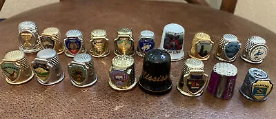 Thimble Lot Of 18 MetalCeramicPorcelainpewter. Sewing Collectibles • $28