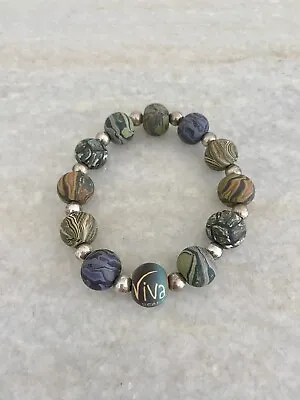 Beautiful Viva Beads Polymer Clay Stretch Bracelet  • $12