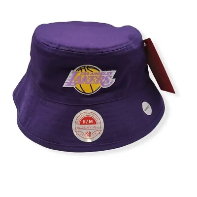 Los Angeles Lakers Mitchell & Ness Lifestyle Reversible Bucket HWC Purple Hat • $37.99