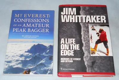 Jim Whittaker SIGNED  A Life On The Edge  Hc/dj Book Mt Everest + Kevin Flynn Pb • $12