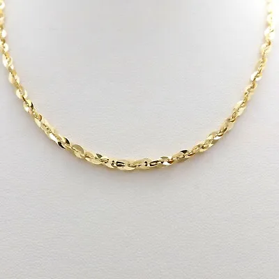 Michael Anthony 10k Gold Shiny Twisted Cable Link Pendant Chain Necklace 16in  • $217.55