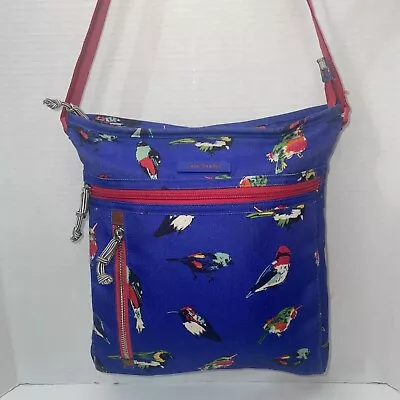 VERA BRADLEY TODY BIRDS CROSSBODY SHOULDER BAG TRAVEL PURSE Blue Red Bird Lover • $44.99