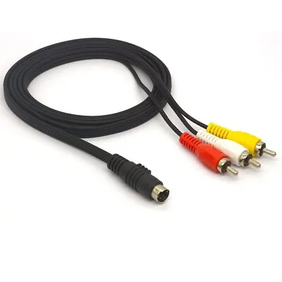 9 Pin S-Video Male To 3 RCA Male Cable Conversion Cord New UK Stock Top Quality • £4.50