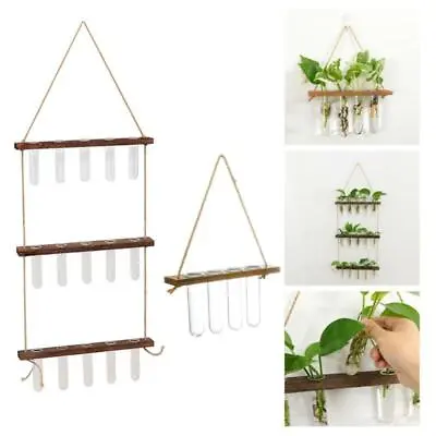 £13.79 • Buy Wall Hanging Glass Planter Propagation Station Test Tube Vase Flower Water