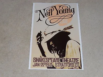 $29.99 • Buy Large Neil Young HARVEST 1971 Concert Poster, 19 X13  RARE + BEAUTIFUL!