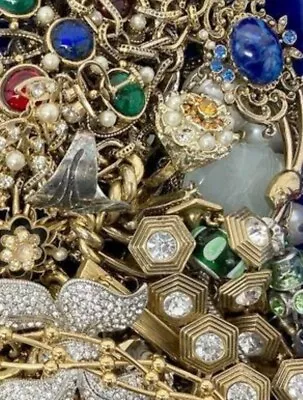 3LB ESTATE Mixed JEWELRY LOT | UNSEARCHED - Vintage/ Antique/Mod Mix Wear/Sell • $99