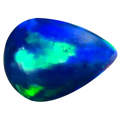 1.62 Ct AAA+ Superior Pear Cabochon Shape (11 X 8 Mm) Play Of Colors Black Opal • $19.99