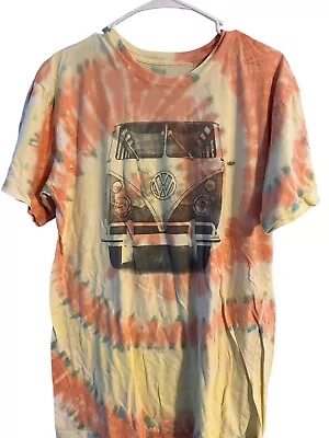 Volkswagen T-Shirt Adult Large Mens VW Bus Tie Dye Short Sleeve Festival Hippie • $15