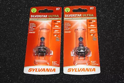 Sylvania Silverstar ULTRA H7 Headlight 2 Bulbs Pair Set H7SU.BP NEW • $31.99