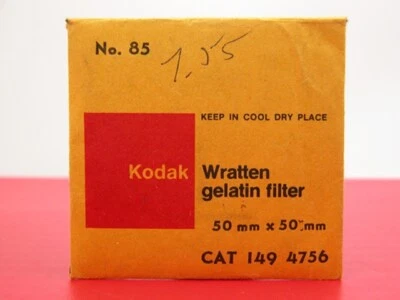 $8.99 • Buy Kodak WRATTEN 85 FILTER GEL 2 X2 