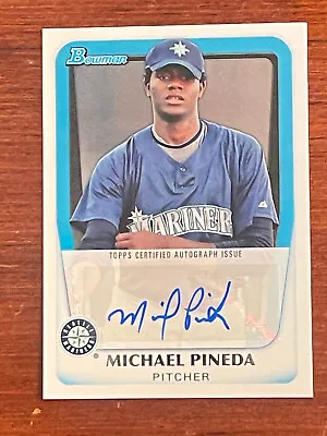 2010 Bowman MICHAEL PINEDA RC Rookie Card Autograph Auto #BPA-MP-FAST SHIPPING • $5.39