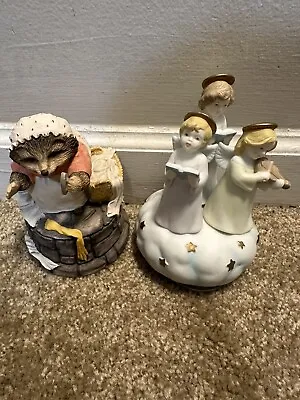 (2) Vintage Music Boxes(3 Angels And Mrs Tiggy Winkle) Great Condition Tested. • $49