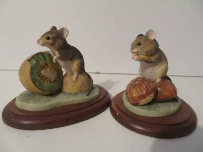 £15 • Buy Border Fine Arts Mouse On Kiwi Fruit (MM02) & Mouse & Chestnuts (MM05).
