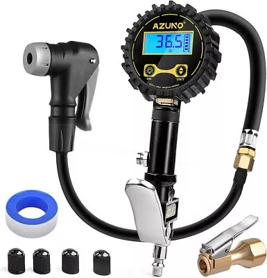 AZUNO Bike Tire Inflator With Pressure Universal Presta Schrader Chuck Clear  • $46.61