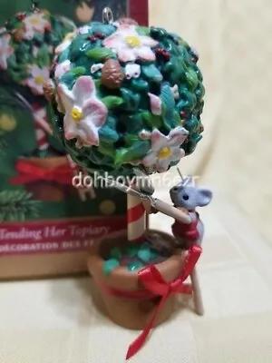 Hallmark 2000 Tending Her Topiary Mouse Tree Christmas Ornament • $10.19