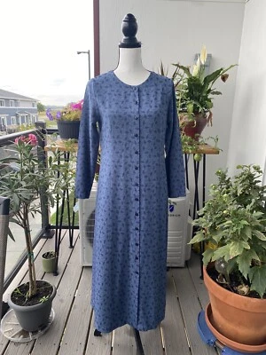 £8.18 • Buy Vintage LL Bean Dress Womens 8 Petite Button Front Prarie Peasant MIDI Dress