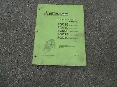 Mitsubishi FGC15 FGC18 Forklift Lift Truck Chassis Shop Service Repair Manual • $167.90