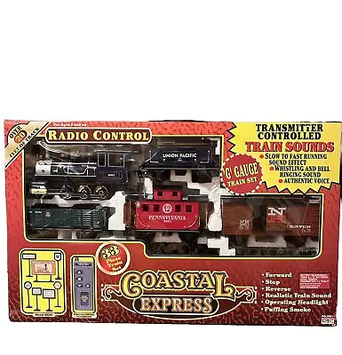 COASTAL EXPRESS Radio Control /G Gauge/Train Sounds/Puffin Smoke 33-Piece Set • $170.97