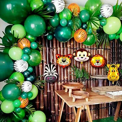 Jungle Balloon Arch Garland Kit Wild One Animal Birthday Party Decoration • £12.60