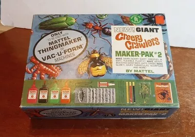 Mattel Creepy Crawler Maker-Pak 1965 Original Box With 16 Molds & Instructions  • $49.95