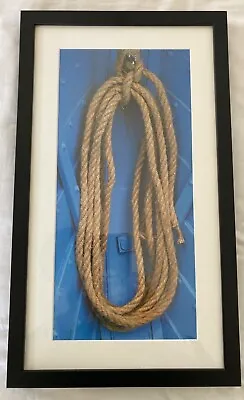 Quality Black Picture Frame 20  X 12  With Cream Mount & Photo Of Nautical Rope • £17