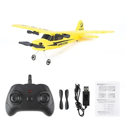 2.4G Radio Remote Control Airplane J3 Piper Cub Plane Beginner Glider • £29.95