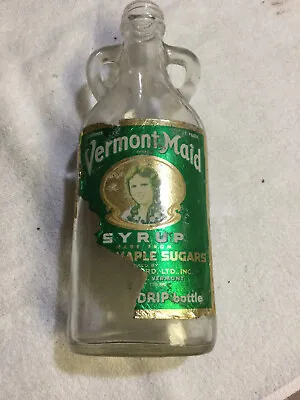 Vintage Vermont Maid Maple Syrup Bottle Empty • $14.95
