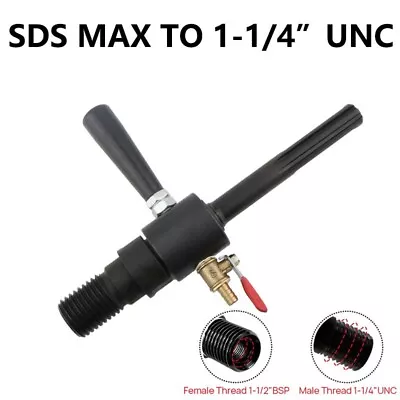 Diamond Core Bit Water Injection Adapter 1 1/4 -7 UNC Male Thread To SDS MAX • $129.70
